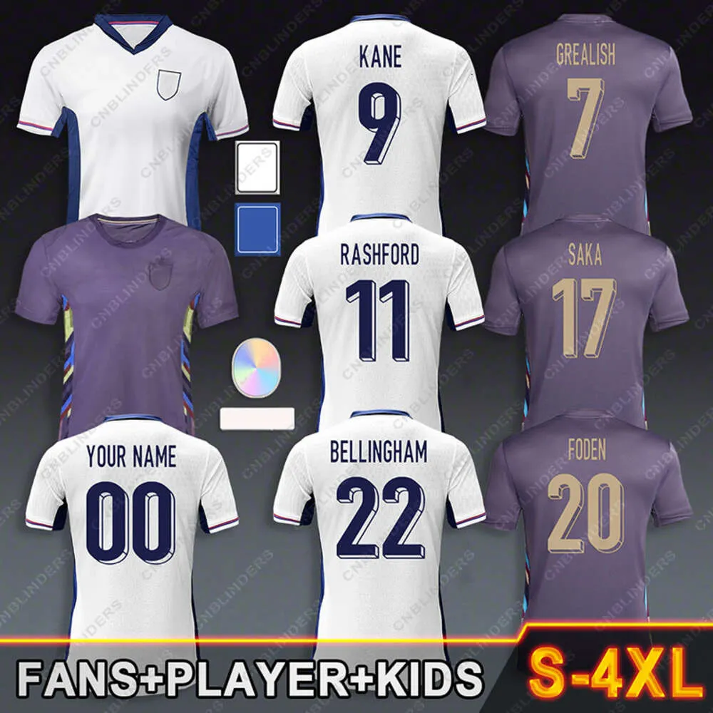 2024 Soccer Jersey Kane Grealish Rashford Bellingham 24 25 Saka Foden Englands Gallagher Football Shirt Rice Cole Palmer Maguire Walker Men Kids Kit Uniform