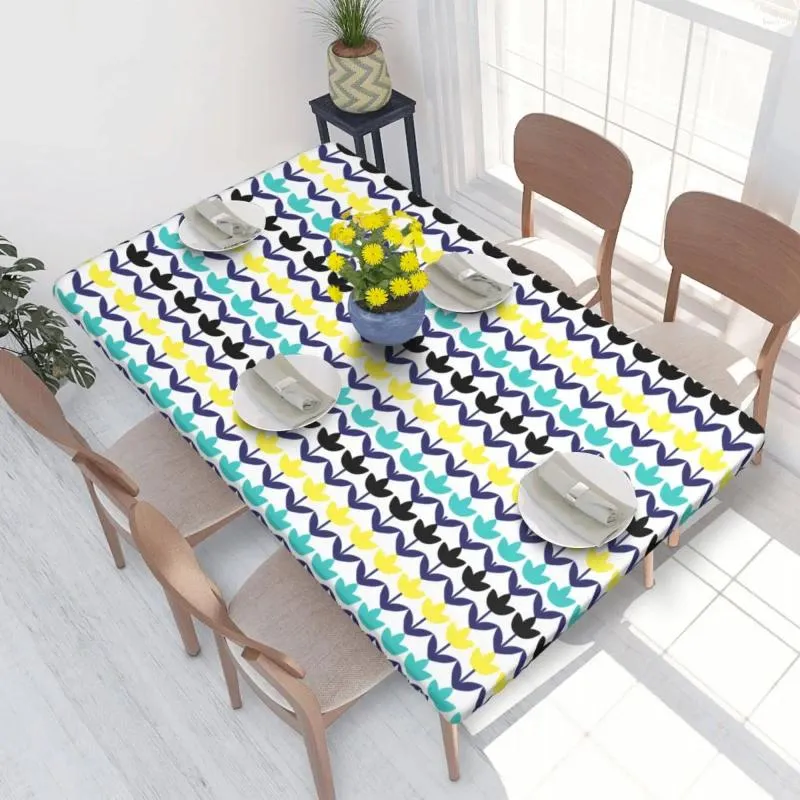 Stołowy materiał prostokątny wodoodporny Orla Kiely Cover Scandinavian Flowers Multi Stem 4ft Tablecloth na piknik