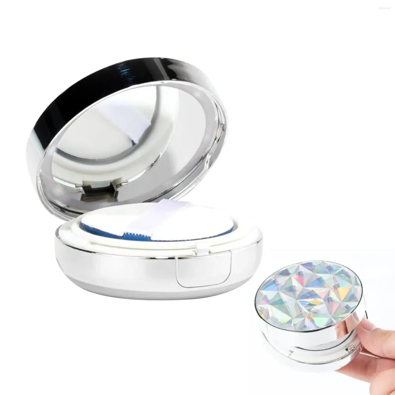 Garrafas de armazenamento 15ml Air Cushion Puff Box Dressing Case para maquiagem de base com espelho