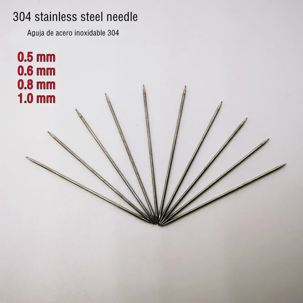 Fishhooks 100pcs Straight 304 stainless steel needle with pointed ends 0.5/0.6/0.8/1.0 mm for squid hook DIY Fishing Lure Bait Accessories