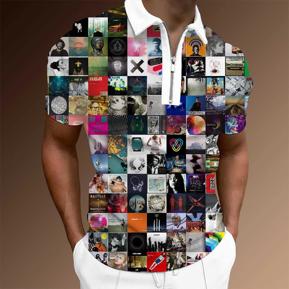 2024 mode Frühjahr Neue 3D Digital Gedruckt Herren Lose Beiläufige kurzarm POLO Shirt