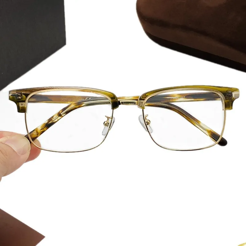 Lightweight Titanium Square Eyebrow Business Glasses Frames for Men Women 54 19 145 Multicolor Prescription Ready