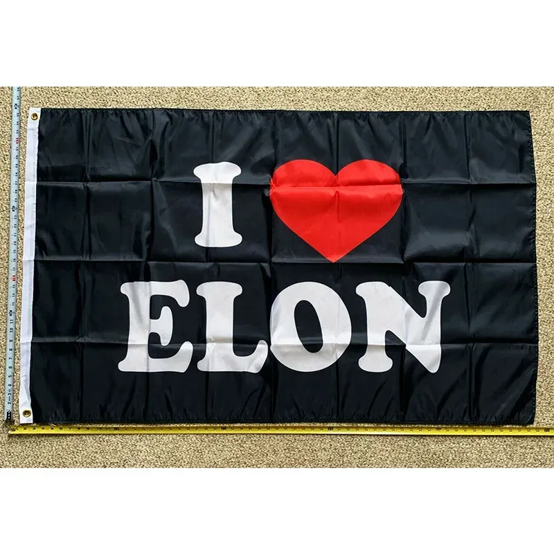 Accessories Elon Musk Flag FREE SHIPPING Tesla Cybertruck Space X I Love Elon Sign Poster 3x5 yhx0361