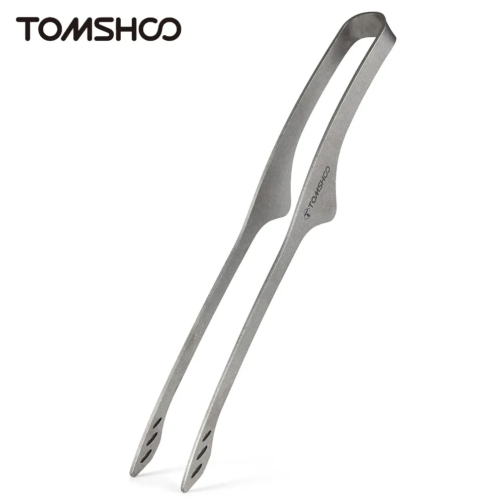 Gereedschap Tomshoo Ultralight Titanium Tang 9.2 Inch BBQ Grill Tang Clip Outdoor Camping Backpacken Wandelen Kookgerei Camping Accessoires