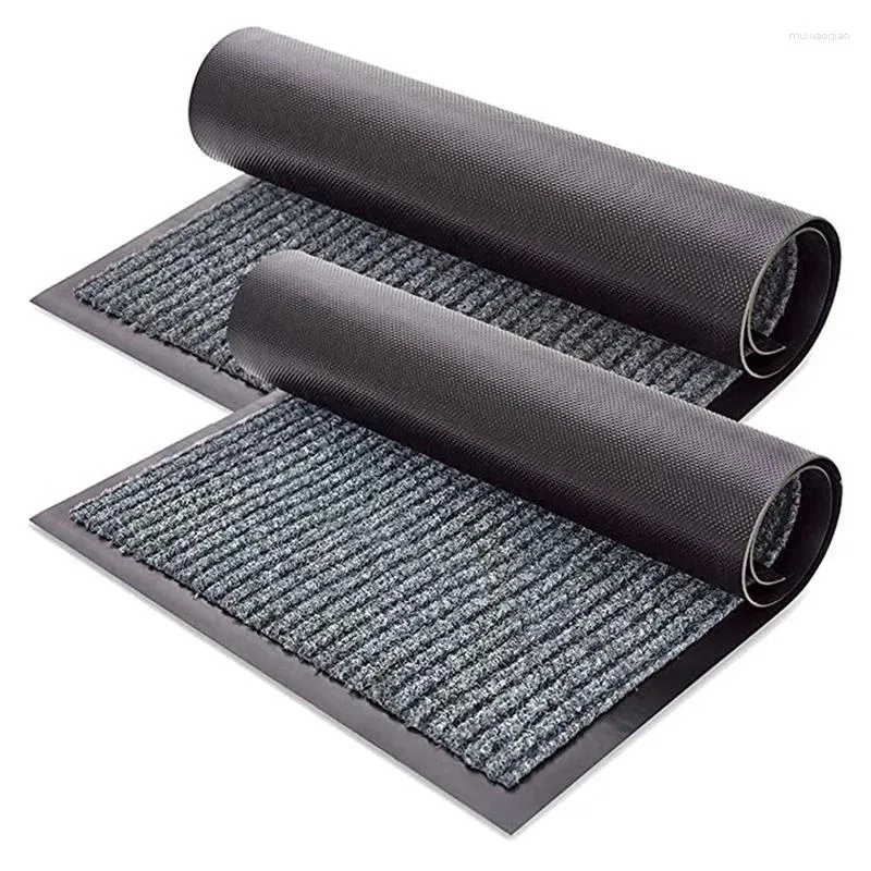 Tapetes PVC Double Stripe Door Anti-Slip Mat El Carpet Bottom 50x80cm