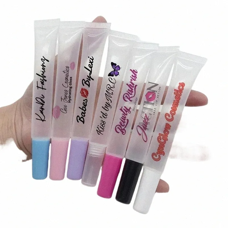 Partihandel LG Slim 15 ml Lip Gloss Squeeze Tubes Lipgloss Bottles Custom Logo Lipstick Lipbalm Ctainers Cosmetic Packaging Y9lf#