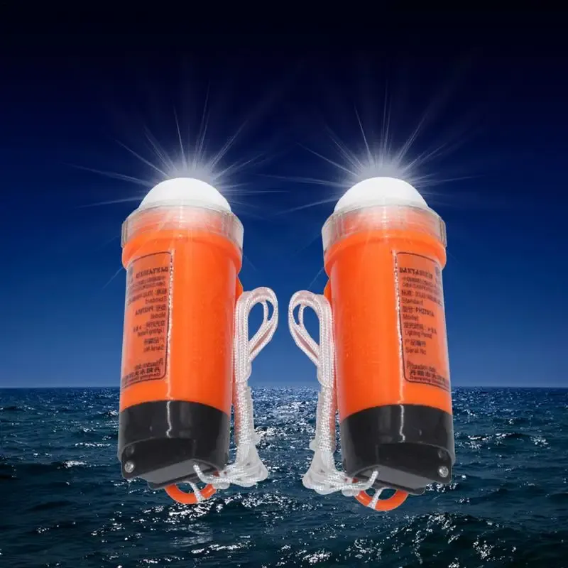 Överlevnad 2 st LED Life Jacket Emergency Light Marine Position Indicator Waterproof LED Light Emergency Camping Drifting Survival Supplies
