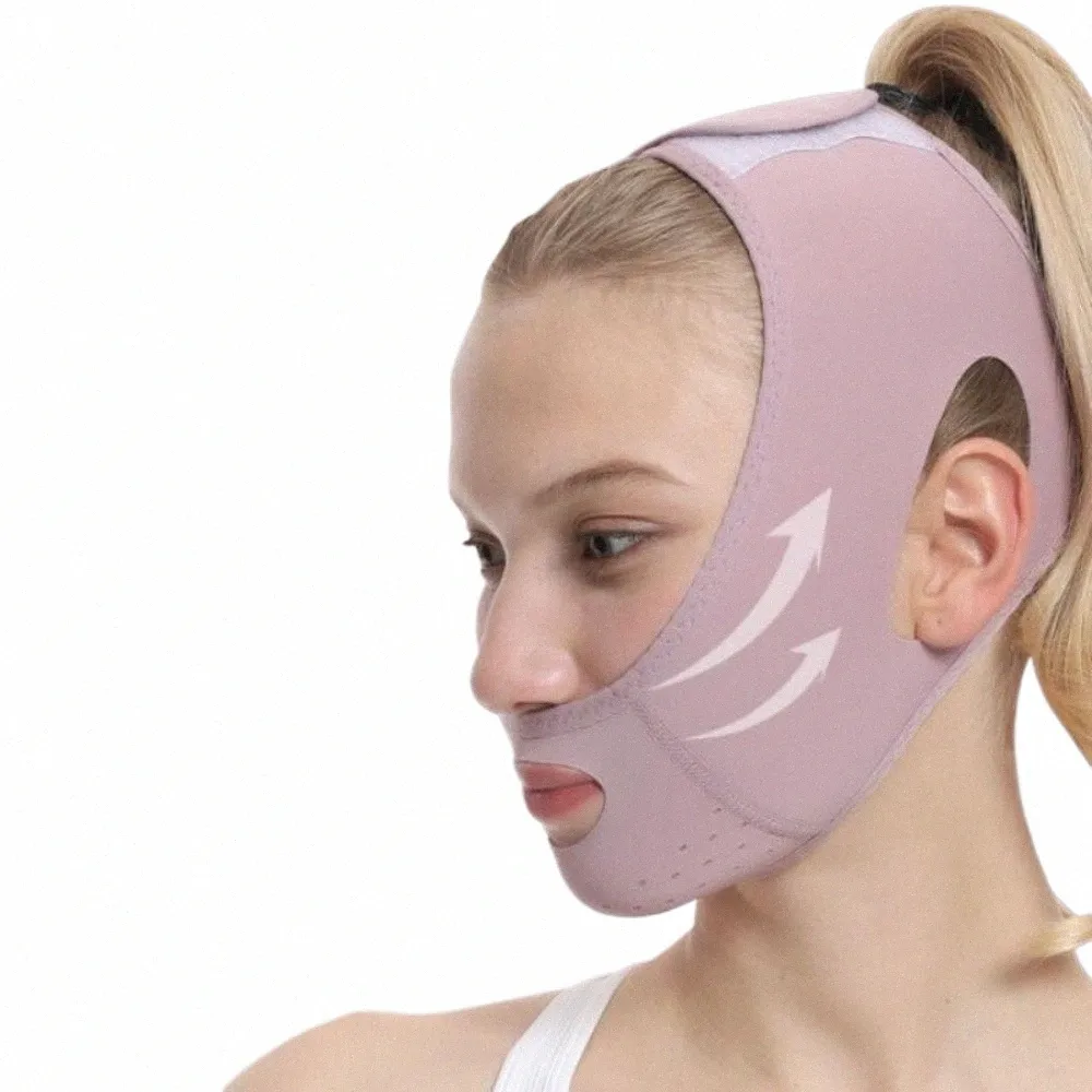 Atmungsaktives Gesichtsschlankheitsband für Frauen V-Line-Gesichtsformer Kinn-Wangen-Lift-Up-Gürtel Anti-Falten-Gesichtsmassageband Hautpflege b3yk #