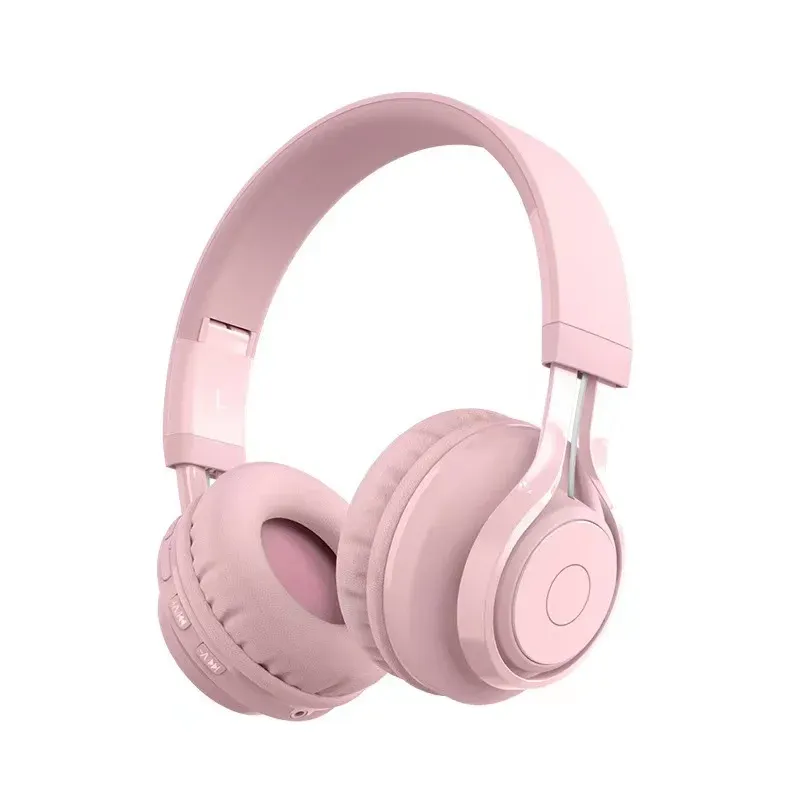 Hörlurar/headset mode lysande RGB Music Girl Headset BT 5.0 READMOUNTERAD TIRLESS Bluetooth Children's Headset med mic söt för barn