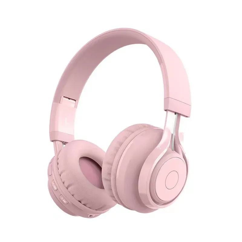 Headphone/Headset fashion luminous RGB music girl headset BT 5.0 headmounted wireless bluetooth children's headset with mic cute for Kids