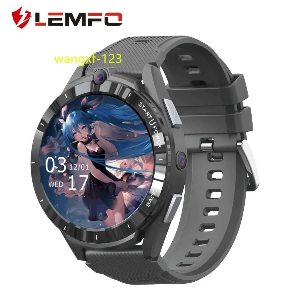 Lemfo lem 16 2024 nova moda relógio inteligente masculino gps nano cartão sim 4g android 12 900mah 6gb 128gb couro lemfo lem16 relógios inteligentes