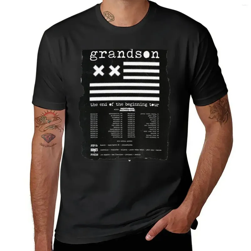 Men's Tank Tops Grandson Band Tour Shirt T-Shirt Plus Size Vintage Mens Graphic T-shirts Hip Hop