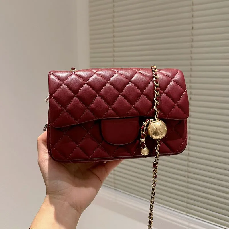 22a Pearl Crush Classic Mini Reklabukular Torby klapy jambsin antyczne złotą kulę metalową sprzęt crossbody torebki na ramię na zewnątrz sacoche dla kobiet 20 cm