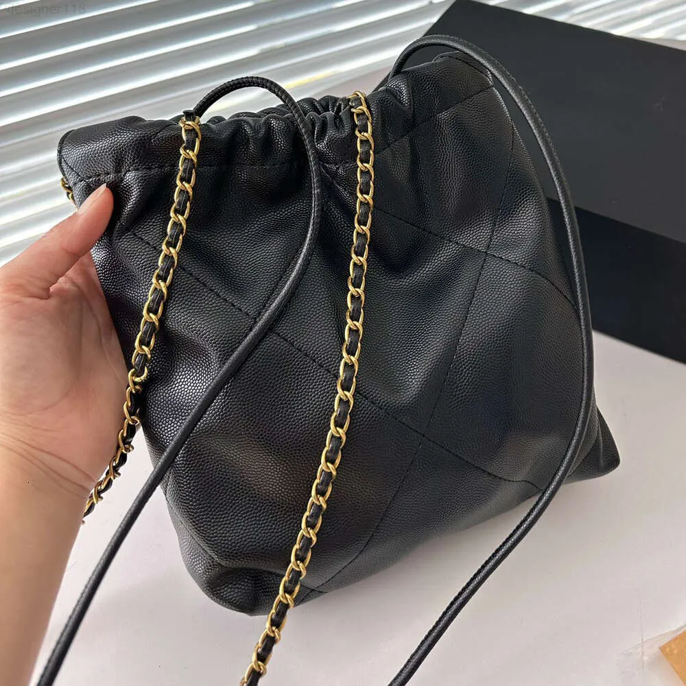 Crossbody Bagwomen Draphring Mini Shopping العلامة التجارية الفاخرة العتيقة دلو القمامة الذهب مطلي بحقبة الكتف