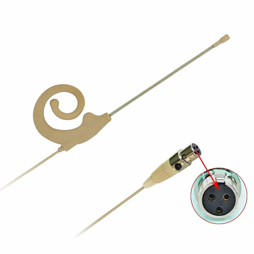 Microfoni LOMEHO Mini XLR Spina da 3,5 mm Microfono con cuffia 3 pin Colore della pelle Omni direzionale Tipo Singolo orecchio Appeso Microfono con archetto HM19S1L5