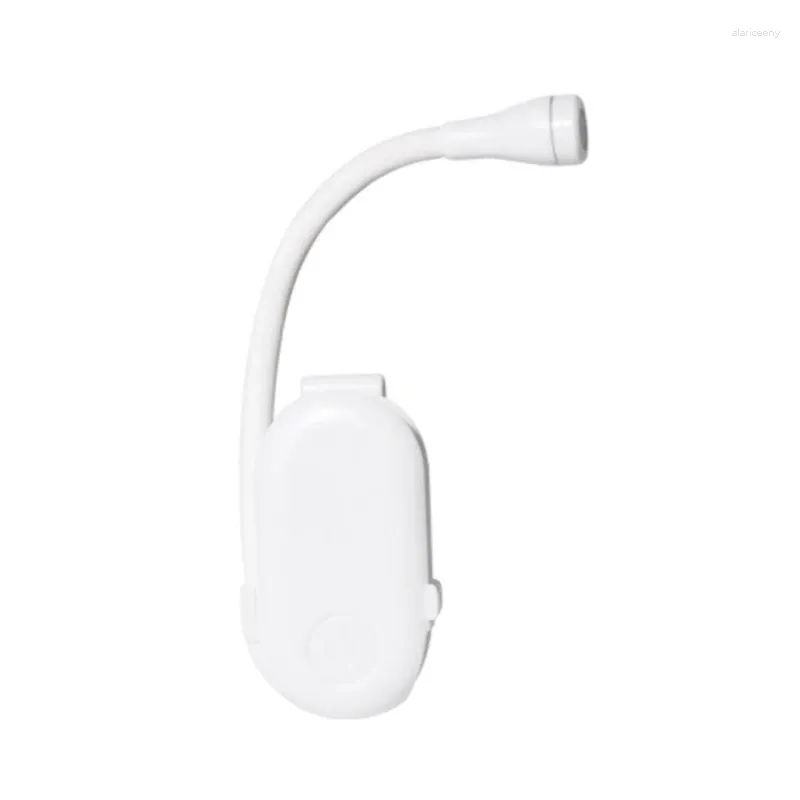 Bordslampor Mini Foldbar Book Light Eye Protection Clip-On 360 ° Flip Study Lamp uppladdningsbar USB Travel Sovrum Läsning Hållbar
