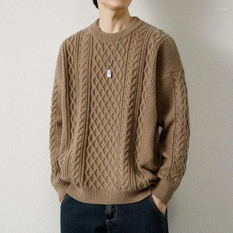 Men's Sweaters 2024 Autumn And Winter Round Neck Sweater Knitting Shirt Clothing