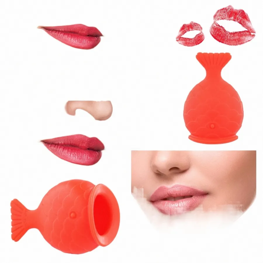 Lip Plumper Fischform Lippenverstärker Lippenpflaume Big Sexy Mund Soft Silice Schmollmund Lippen Enhancer Lippen Schmollmund Mund Werkzeug T4qM #