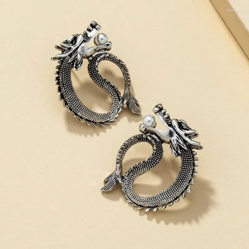 Baumeln Ohrringe Mode Drachen Für Frauen Perle Anhänger Gothic Zubehör Vintage Weihnachten 2024 Großhandel