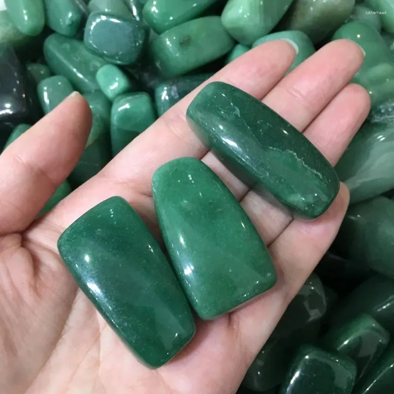 Estatuetas decorativas natural polido pedra preciosa cristal verde aventurina pedras caídas em massa para decoração de casa reiki