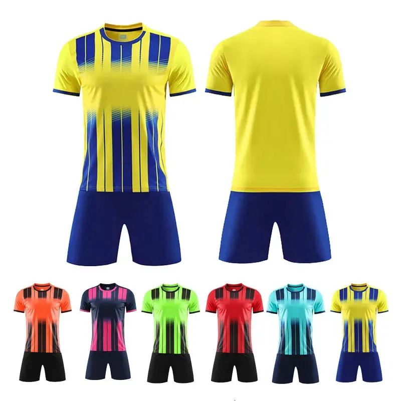 Men Football Jersey Adult Kid Personalize Soccer Uniform Kit Sports Clothe Futsal Sportswear Boy Training Tracksuit Child 240320