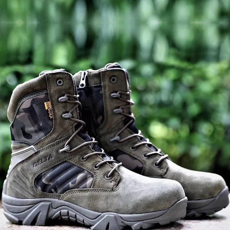 Kamuflaj Açık Erkek İş Güvenlik Botları Çöl Botları Ordu Ordusu Savaş Eğitim Ayakkabıları Dış Mekan Askeri Yürüyüş Botları Tırmanma 240313