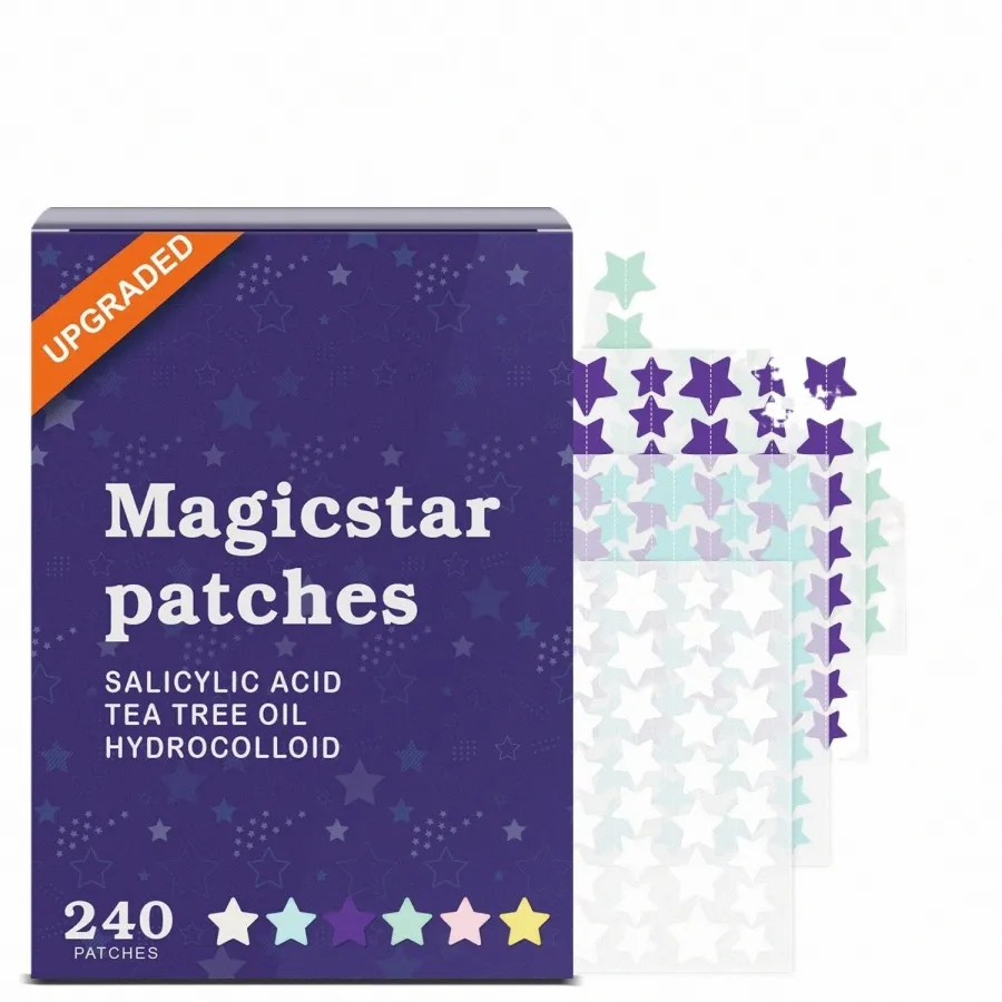 240 pcs Acne Patch Pimple Patch, Estrela de seis cores Acne Absorvente Cover Patch, Hydrocolloid Acne Patches para Face Zit Patch F47I #