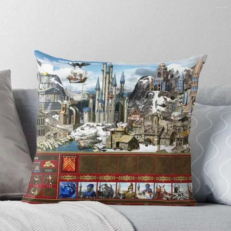 Kuddhjältar av Might Magic 3 Tower Throw Decorative Cover Luxury Decor Pillows Home