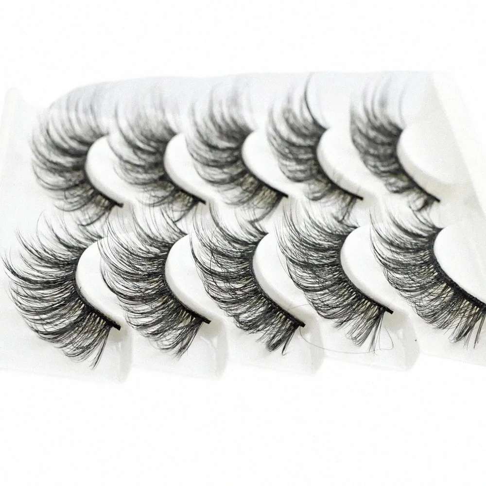 qsty 5 Pairs 3D Mink Hair False Eyeles Thick Curled Full Strip Les Eyel Extensi Fi Women Eyes Makeup Z5Bh#