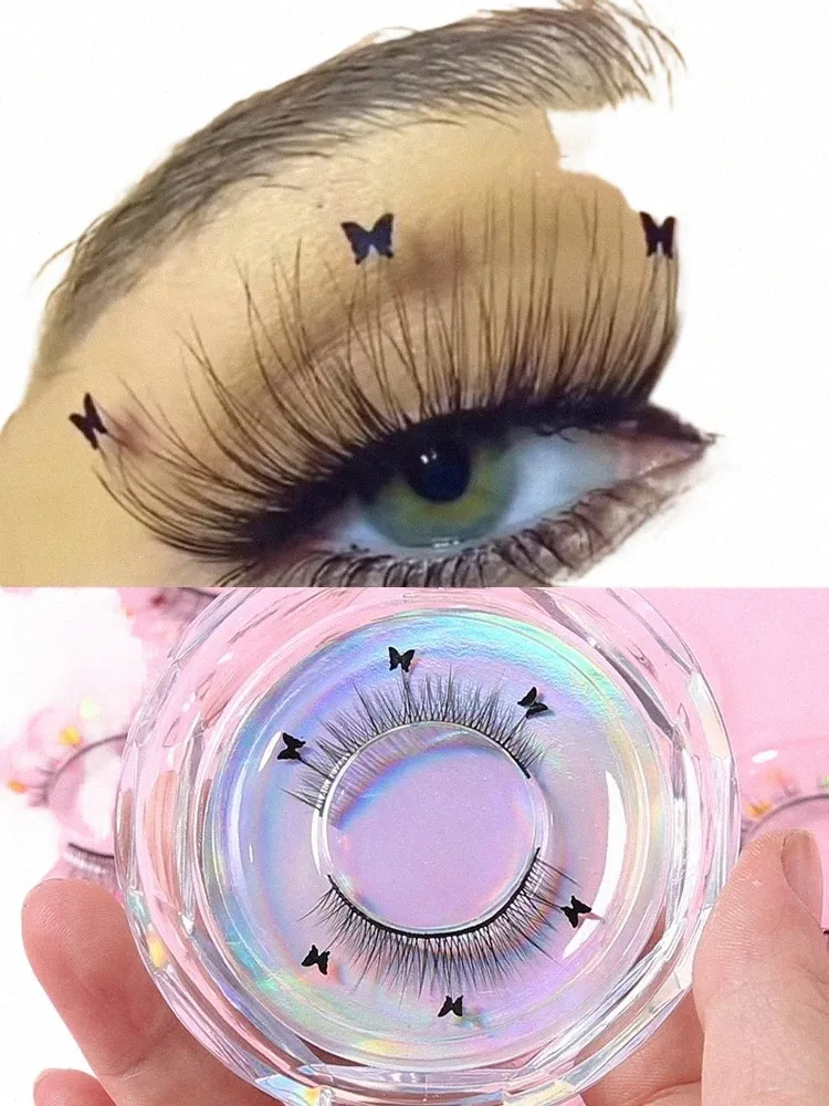 Ny Mink Hair Ins Butterfly Eyeles Handgjorda DIY Natural False Eyeles Stage Performance Music Festival Beauty Tools J0XE#