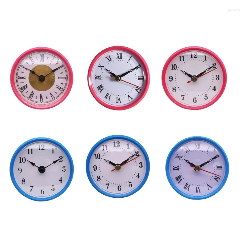 Wall Clocks 80mm Diameter Metal Watch Head Inlaid Crystal Clock Craft Case Quartzs Movement Part DIY Accessory