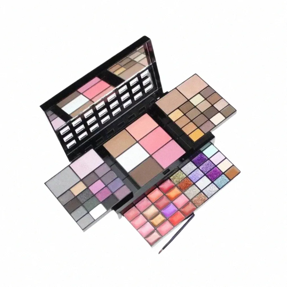 74 Sombra Placa de Maquiagem Lip Gloss Blush Foundati Creme Lantejoulas Maquiagem Combinati Set para Mulher N8B2 #