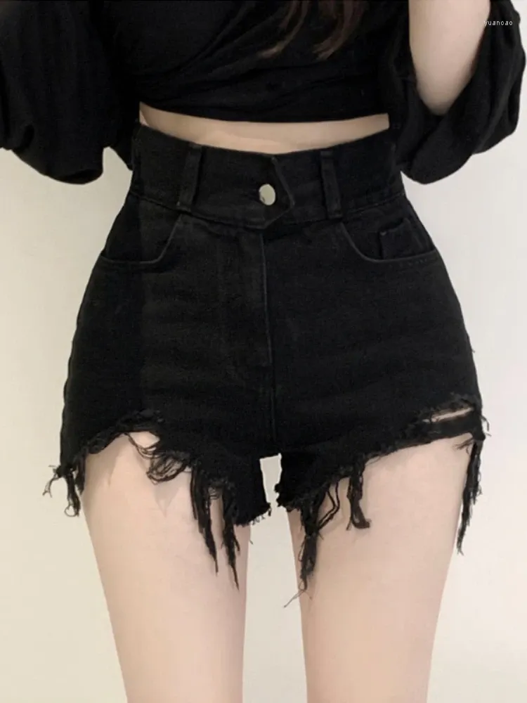 Dżinsy damskie wysokie talia kobiety spodnie dżinsowe szorty szczupłe streetwearne jean vintage dziewczyn