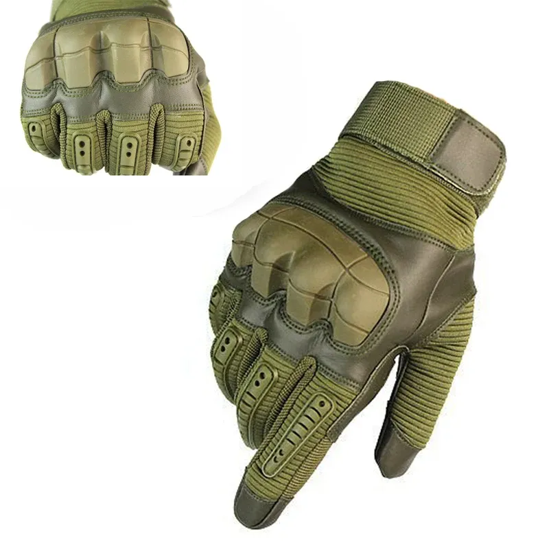 Handskar Herrsporthandskar Pekskärmshandskar Gummi Knuckle Tactical Full Finger Hunting Shooting Gloves