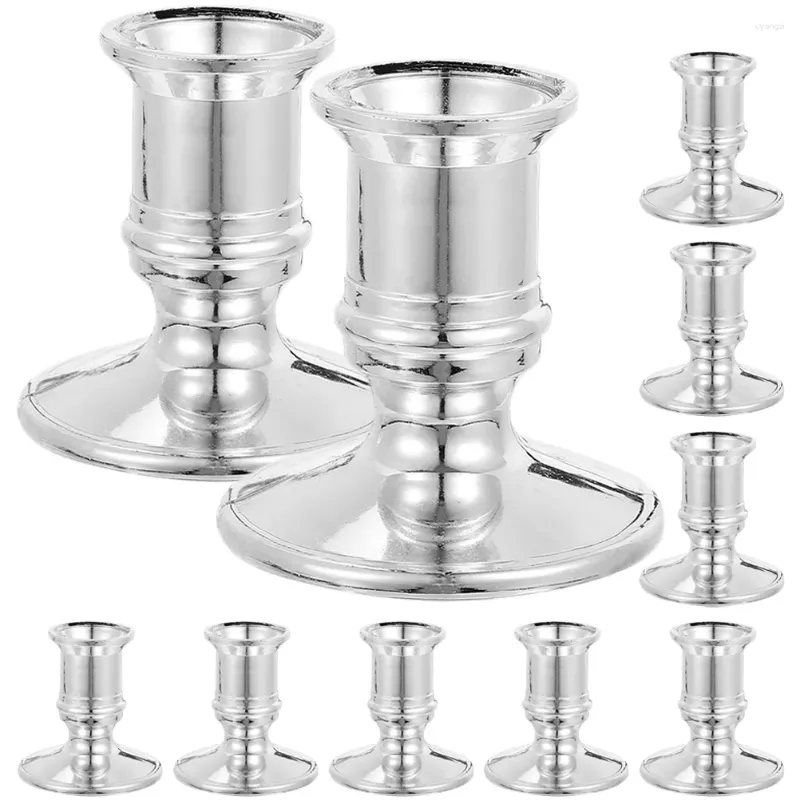 Świece 10 szt. Elektroniczna baza Candlestick Centerpiece Pretty plastikowy Tealight Cup Taper