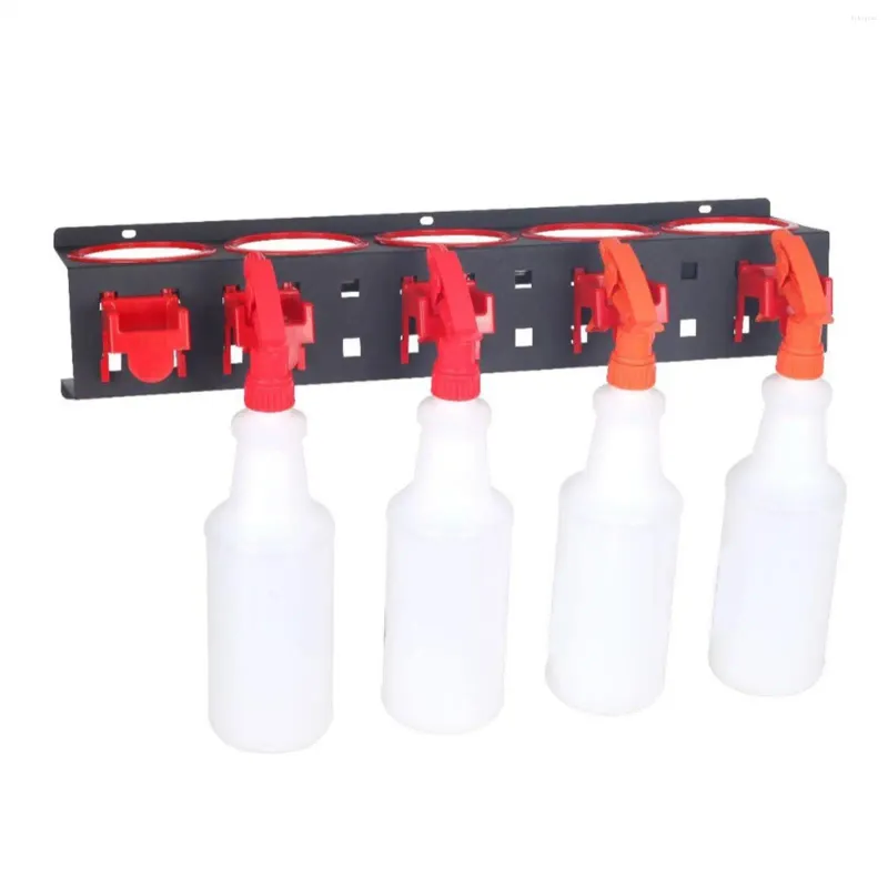 Kök förvaring spray flask rack stål lätt att installera för garage slipmedel material hängande järnväg bilbutik tillbehörshängare