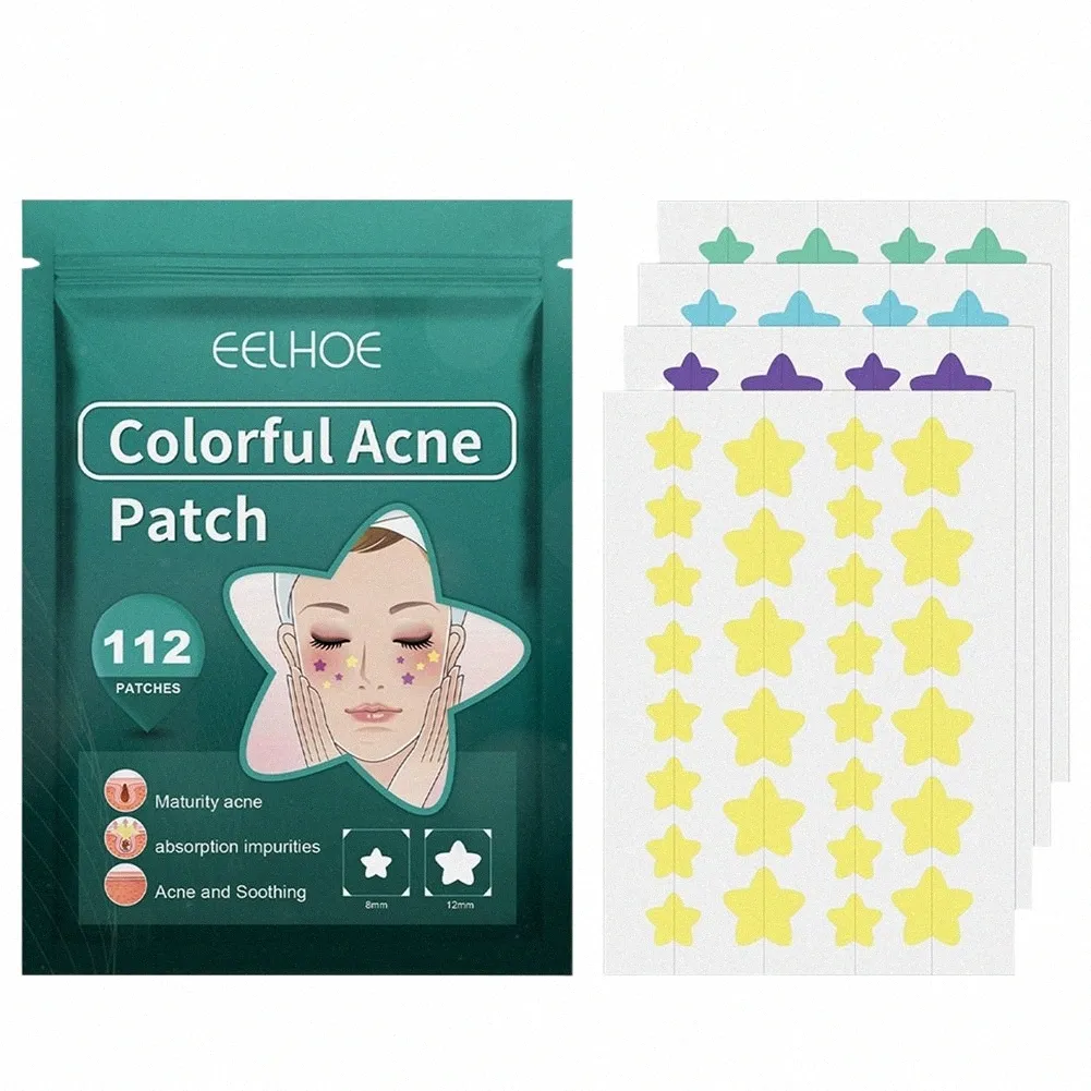 112 pezzi patch per brufoli dissolvenza viso riparazione spot a forma di stella invisibile rimozione dell'acne patch per brufoli carino per pozzi sblocchi macchie punti y3Xd #