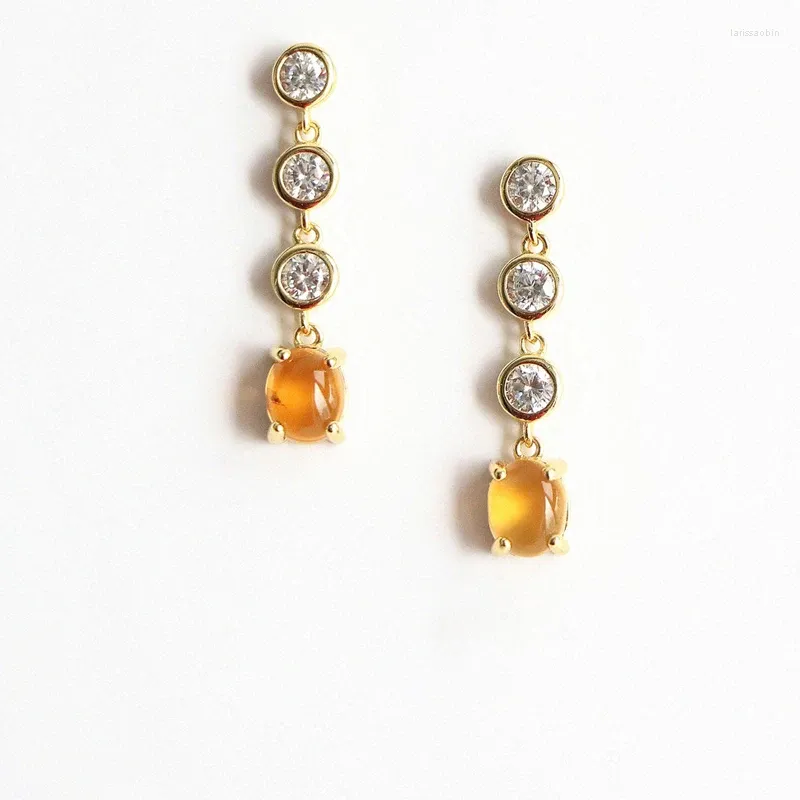 Stud Earrings Fashion Vintage Shiny Zircon Imitation Pearl Bridal Wedding Party Jewelry Luxury Tassel Drop For Women
