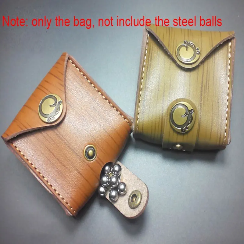 Steel Slingshot Bag Waist Hunting Outdoor Pouch Case Catapult Leather Stainless Ball Sports Genuine Kdusg