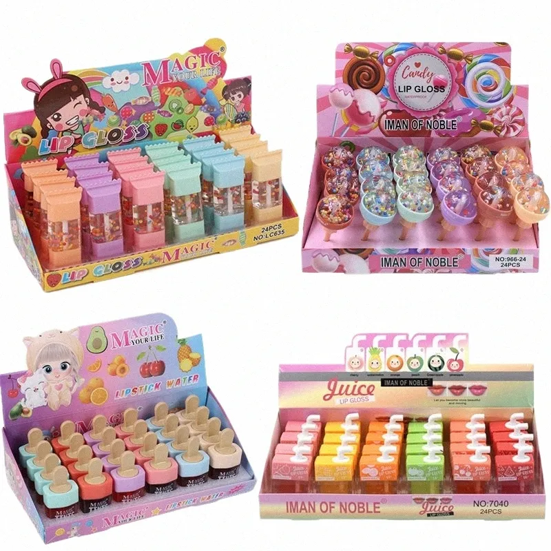 24/36 stücke Klar Glanz Kawaii Feuchtigkeitsspendende Pflaume Glänzend Lip Öl Lg Dauerhafte Make-Up Lipgloss Set Flüssigen Lippenstift Kosmetische C9QE #