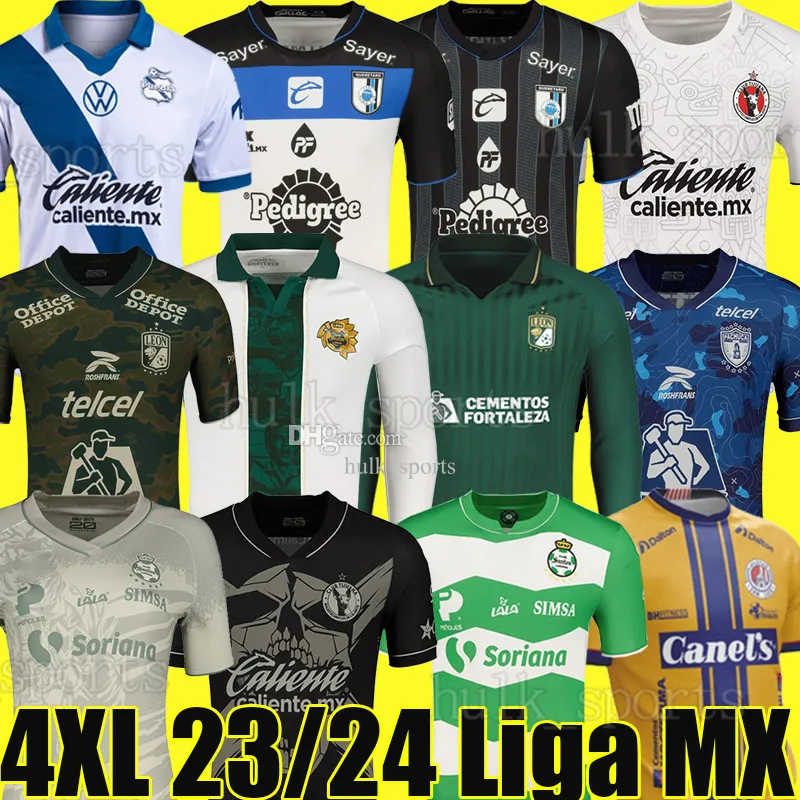 Xxxl 23/24 liga mx koszulki piłkarskie santos necaxa 100th puebla queretaro uanl leon tijuana pachuca football koszulka 2023 F. Vinas Henry G. Ochoa Rodriguez Giovani