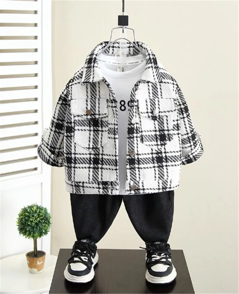 Heißer Verkauf 2024 Frühling und Herbst Neue Jungen jacken Trend mantel Jungen Kleidung Baby kinder Überprüfen Trendy