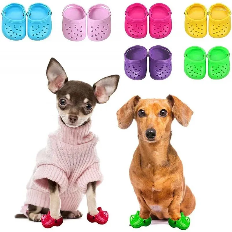 Hondenkleding Hartvormig Huisdier Gat Schoenen Siliconen Slijtvast Ademend Slippers Sandalen Accessoires