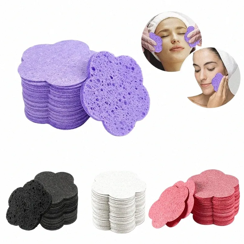 plum-shaped Face Cleaning Spge Pad For Exfoliator Mask Facial Spa Massage Makeup Removal Thicker Compr Natural Cellulose 74ly#