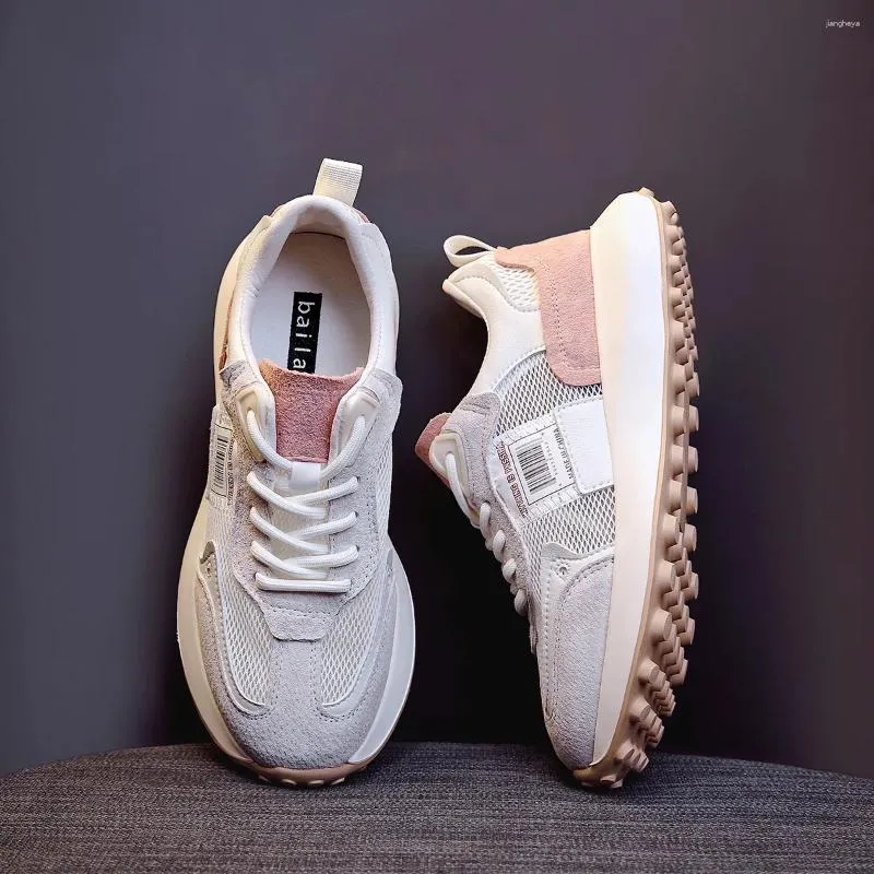 Casual Shoes Women's Summer Running Shoe 2024 For Women Mesh Breattable Platform Designer Pink Sneakers