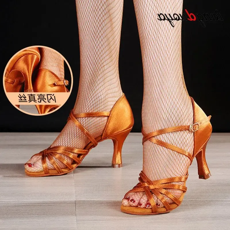 Buty Ballroomdance buty kobiety Łacińskie buty taneczne tango miękkie jazz buty dziewczyny butę salsa 5.5/7,5 cm ćwicz sandały