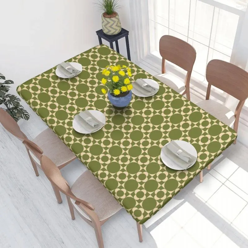 Toalha de mesa estampada retrô azulejo Seagrass etiquetado Next Orla Kiely Toalha de mesa retangular à prova de óleo capas de 4 pés