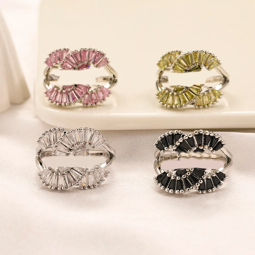 20 estilos de luxo clássico designer anel 18k banhado a ouro para mulheres homens carta estilo elegante anéis festa de casamento presente jóias