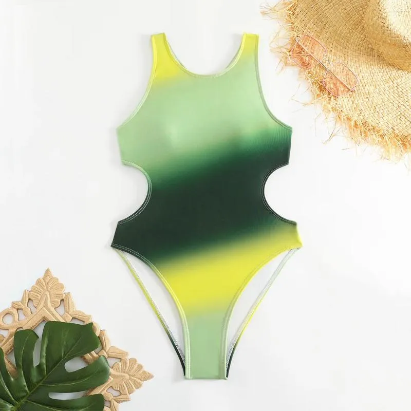 Damskie stroje kąpielowe seksowne krawat bar barwnik Swimsuit One Piece Bikini wycięte bez pleców bikinijne conjunto de tankini plażowe strój kąpielowy