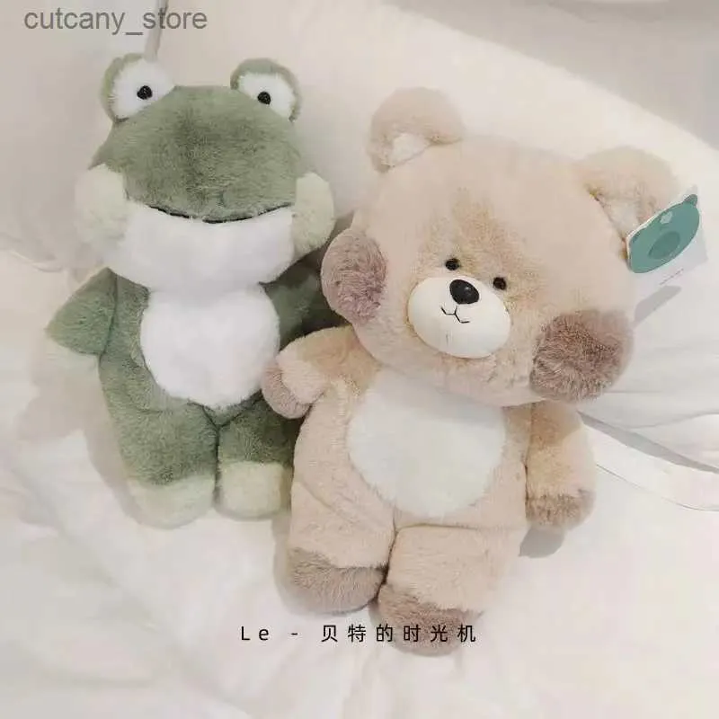 Мягкие плюшевые игрушки Du-Du Frog Plushies Dolls Подушки Kawaii Puppy Мягкие игрушки Прекрасный новый дизайн Медведь Плюшевые игрушки Подарки для детей и друзей L240320